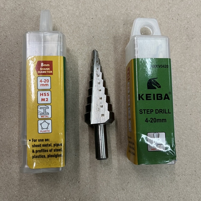 Keiba​ ดอก​สว่าน​ step​ drill​ HSS​ M2​ 9STEP​/ 4-12 mm, 4-20mm​, 6-30 mm ดอกเจดีย์​ keiba