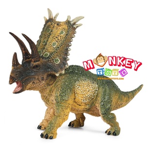 Monkey Toys - โมเดลไดโนเสาร์ Pentaceratops เขียว ขนาด 19.00 CM (จากหาดใหญ่)