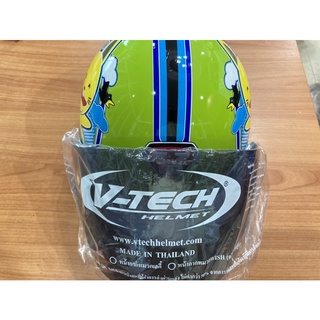 หมวกกันน๊อคเด็ก V-TECH ลายกระต่าย HALO สีเขียว