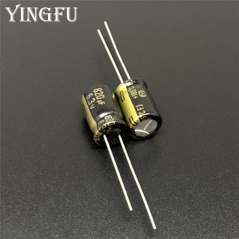 10 ชิ้น/50 ชิ้น 820uF 6.3V FJ Series 8x11.5 มม.ต่ํา ESR 6.3V820uF เมนบอร์ดอลูมิเนียม Electrolytic Ca