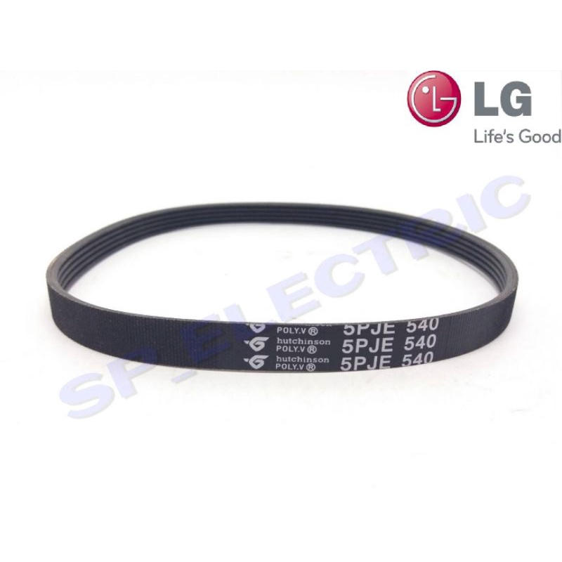 สายพานเครื่องซักผ้า LG แอลจี แบบแบนมีร่องเบอร์ 5PJE 540 (แท้) เทียบเบอร์ตรงที่สายพาน รุ่นที่ข้อมูลเฉ