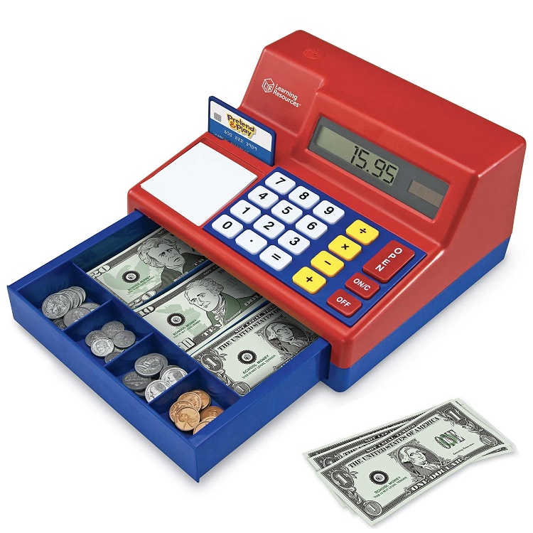 Learning Resources Calculator Cash Register ของเล่นจำลอง บทบาทสมมติ แคชเชียร์ เครื่องคิดเงิน **มือสอ