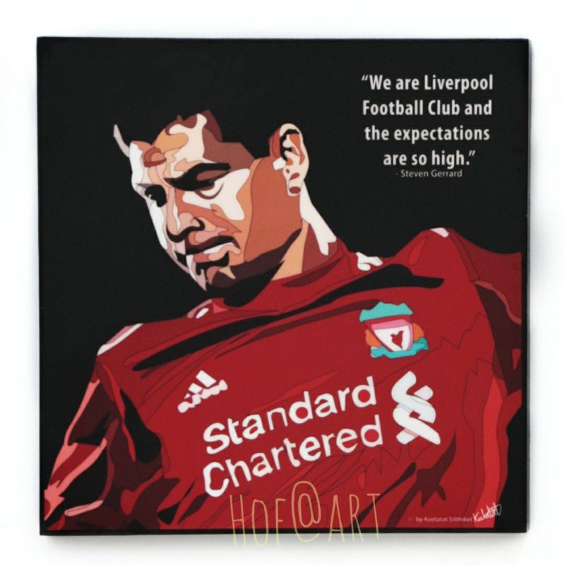 Steven Gerrard #6 สตีเวน เจอร์ราร์ด​ Liverpool ลิเวอร์พูล​ รูปภาพ​ติด​ผนัง​ pop art ฟุตบอล​ กรอบรูป​ แต่ง​บ้าน​ ของขวัญ