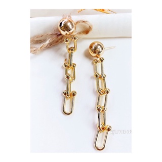 🌸↬ ต่างหู Monogram Chain Eclipse GOLD