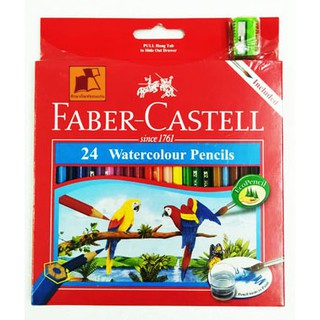 สีไม้ระบายน้ำ Faber-Castell นกแก้ว 24 สี พร้อมกบเหลาดินสอ