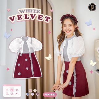 White Velvet : BLT เดรสเทาแดงให้ความน่ารักและเรียบหรู