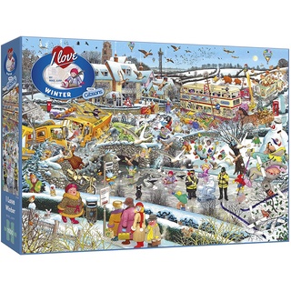 จิ๊กซอว์ Gibsons - I Love Winter  1000 piece  (ของแท้  มีสินค้าพร้อมส่ง)