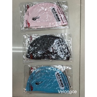 หมวกว่ายน้ำหนังเทียม สีฟ้า ชมพู ดำ เหมาะสำหรับคนผมยาว หมวกPU