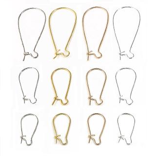 ตะขอต่างหู ชุบทอง สีบรอนซ์ โรเดียม ขนาด 9 x 18 มม. 11 x 25 มม. 16 x 38 มม. สําหรับทําเครื่องประดับ 100 ชิ้น