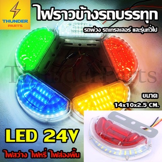 1ชิ้น ใหม่!! LED 24V ไฟราวข้างรถบรรทุก ไฟข้างรถ ไฟส่องพื้น ไฟหรี่ ไฟสว่าง รถพ่วง 6 ล้อ 10 ล้อ (Melon)