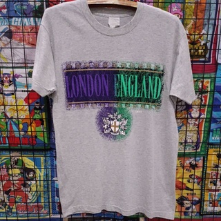 เสื้อยืดมือสอง Vintage Usa งานเก่า ©BLUES LONDON ENGLAND Size L.อก21/ยาว28.5