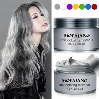 Temporary Colorful Hair Wax Pomade For Men And Women Mud Grey Hair