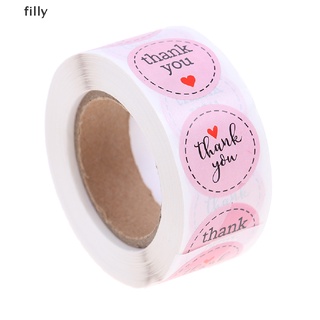 [FILLY] Thank You Stickers Seal Labels 500pcs 1 inch Pink Wedding Party Favors Stickers DFG