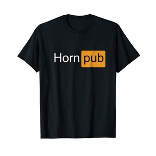 เสื้อยืดครอปเสื้อยืด ลายตลก Horn PubS-5XL