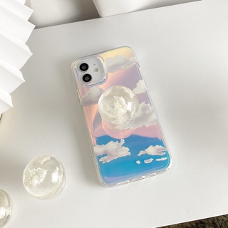 [i14] พร้อมส่งในไทย🌤เคสสำหรับ iPhone Case เคสไอโฟน เคสเมฆ โฮโลแกรมเมฆ งานเกรดดี✨ hologram ไอริงเมฆ 11-14,14Pro,14Promax