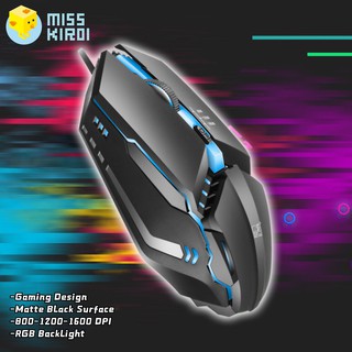 K3 Optical Macro Key RGB Gaming Mouse เมาส์เกมมิ่ง ออฟติคอล ตั้งมาโครคีย์ได้ ความแม่นยำสูงปรับ DPI 800- 1600 เหมาะกับเกม