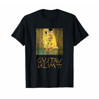 เสื้อยืดโอเวอร์ไซส์สินค้าใหม่เทรนด์ขายดี The Kiss by Gustav Klimt Nouveau T ShirtS-3XL