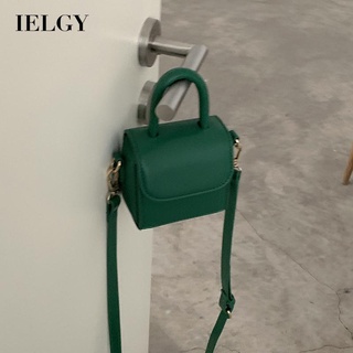 IELGY กระเป๋าสะพายข้าง ทรงเมสเซนเจอร์ ลิปสติก ขนาดเล็ก สไตล์เรโทร แฟชั่นสําหรับผู้หญิง