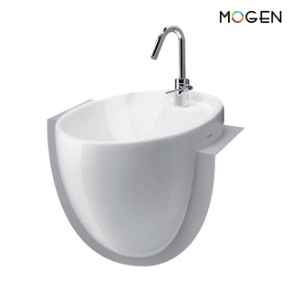 MOGEN MA014 อ่างล้างหน้า ชนิดฝังครึ่งเคาน์เตอร์ สีขาว