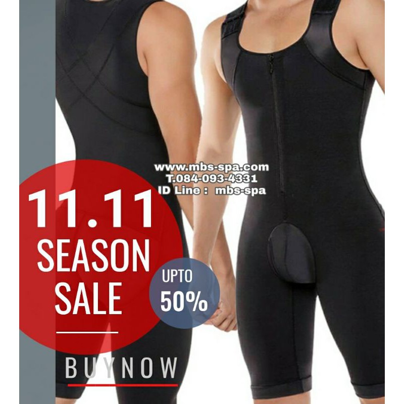 XTmen ชุดกระชับหลังดูดไขมัน Extra Size S-6XL ทรงบอดี้สูท ไซส์ใหญ่ เปิดเป้า ซิปหน้า