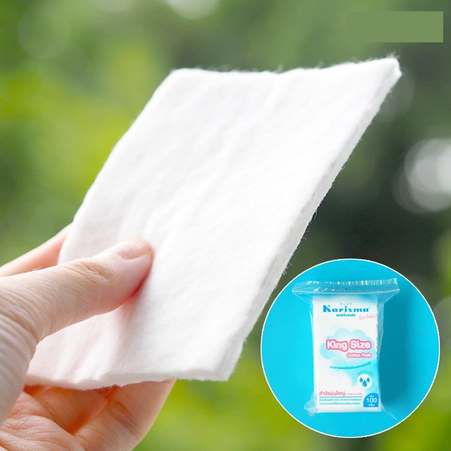 ส่งไว  สำลี แผ่นใหญ่ karisma ขนาด king size 100 g 1 ห่อ สำลีขนาดพิเศษ 3×4 #7209 ราคา ถูกที่สุด ดีลบีเคเค แกลเลอรีภาพที่ 4
