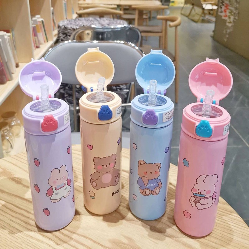 กระบอกน้ำเก็บความเย็นและร้อน สุดน่ารัก ขนาด 420 ml