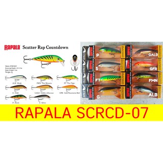 โปรพิเศษ เหยื่อปลอม RAPALA SCATTER RAP COUNTDOWN (SCRCD-07) ขนาด 7 cm น้ำหนัก 7 g สินค้ามีจำนวนจำกัด