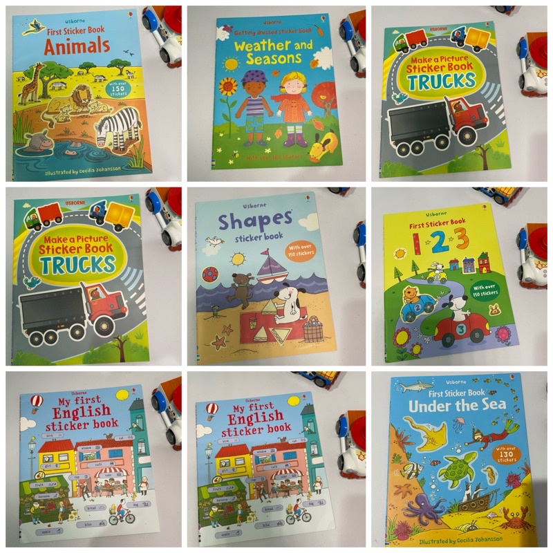 Usborne My first Sticker book กิจกรรมสติ๊กเกอร์รูปภาพสําหรับเด็ก
