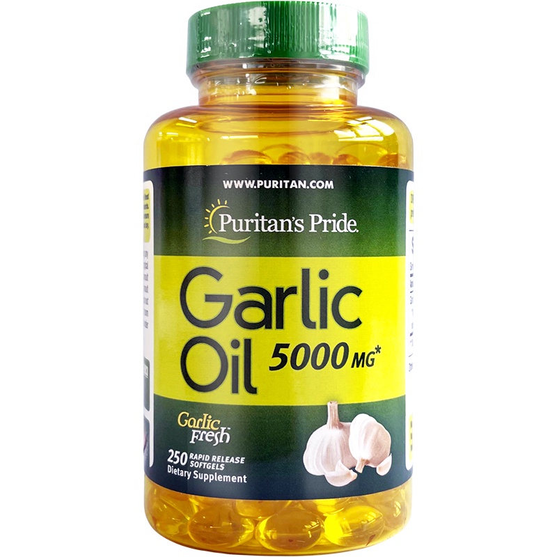 Puritan s Allicin Garlic Oil Soft Capsules 5000mg 250 Capsules Puritans