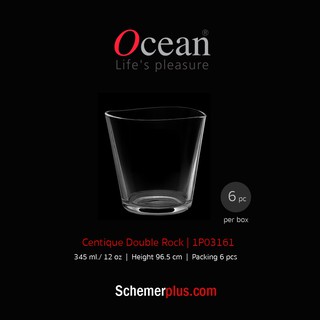 แก้วคอลเลคชั่นใหม่ OCEAN Centique Double Rock ขนาด 345 ml. ดีไซน์ใหม่ ซ้อนได้ ประหยัดพื้นที่