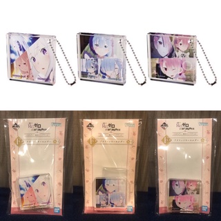 ❌งานแท้❌ Ichiban Kuji Re:Zero - Acrylic Keychain พกจ.อะคริลิค หนา  มือ1 งานแท้