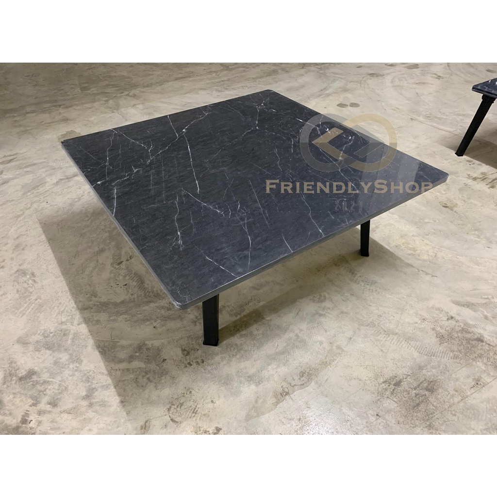 โต๊ะญี่ปุ่น โต๊ะพับอเนกประสงค์ 75x75 ซม. ลายสีบีซ สีเมเปิ้ล หินอ่อนสีขาว สีดำ ใช้งานได้หลากหลาย fs99 - รูปที่ 4