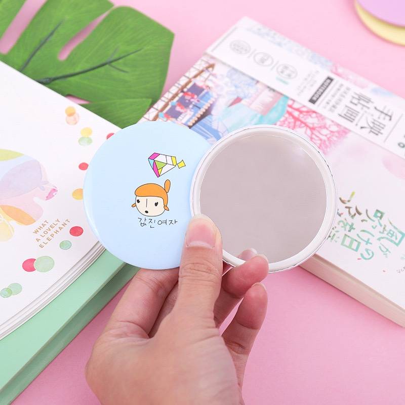 SHOP_MKL กระจกพกพา น่ารักน่าใช้ น้ำหนักเบา พกพาง่าย ลายน่ารักสดใส#Y30