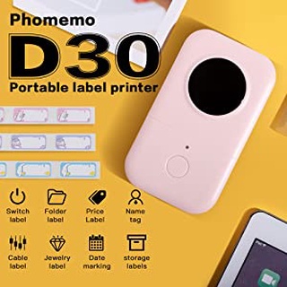 Phomemo D30 เครื่องทําฉลาก พร้อมเทป เครื่องพิมพ์ฉลากบลูทูธ ขนาดเล็ก ไร้หมึก เครื่องพิมพ์ฉลากสติกเกอร์ ขนาดเล็ก iOS + Android