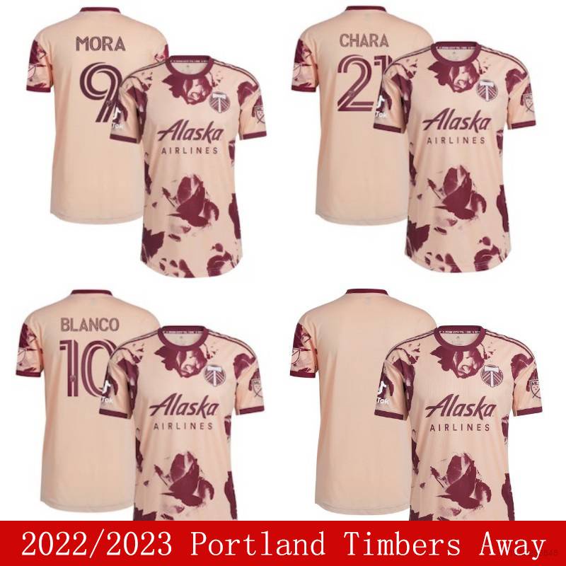 เสื้อกีฬาแขนสั้น ลายทีมชาติฟุตบอล Portland Timbers FTB 2022-2023 ชุดเยือน สําหรับผู้ชาย และผู้หญิง