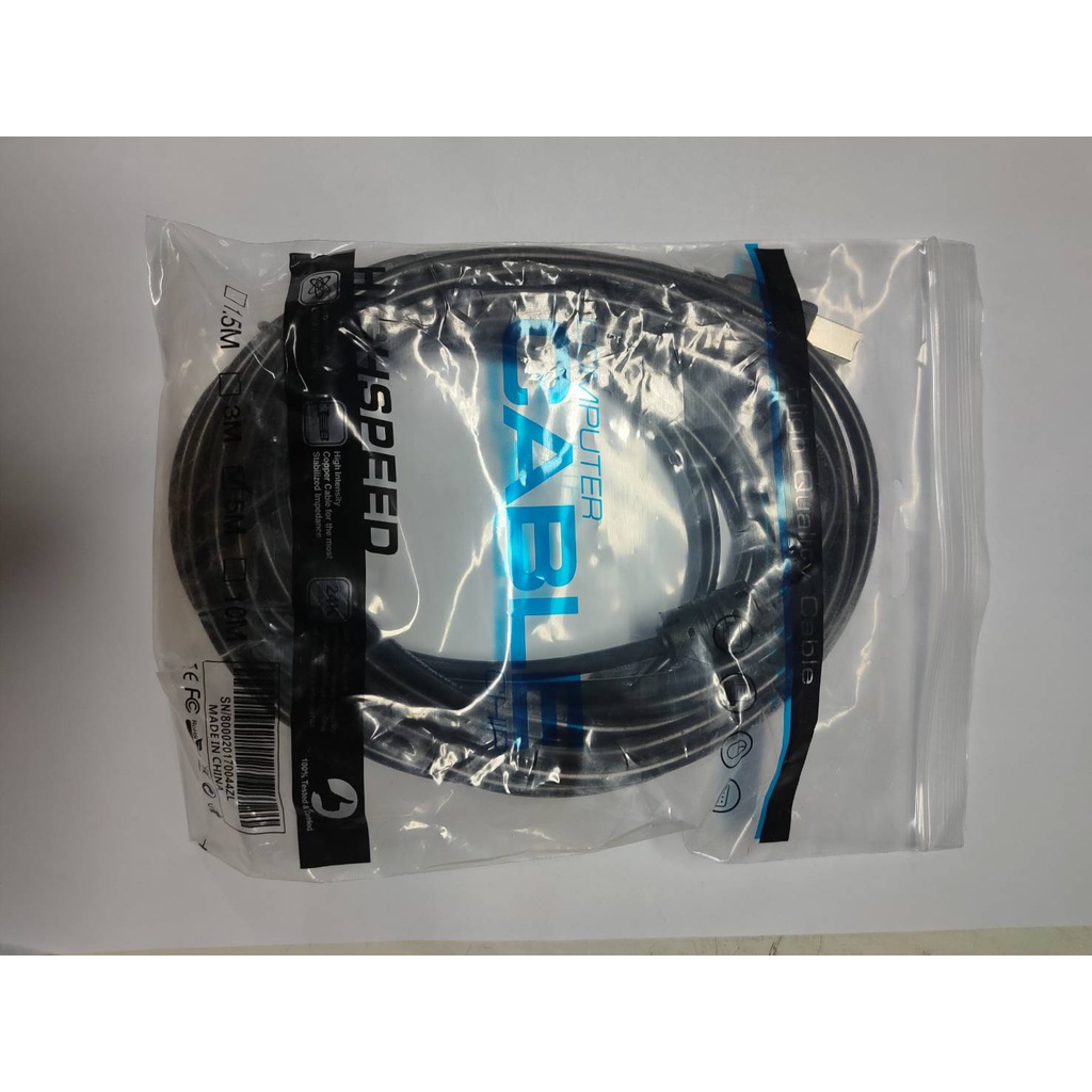 Print Cableสายต่อปริ้นเตอร์ สแกนเนอร์ USB 2.0 Type B ใช้ได้กับเครื่องพิมพ์ทุกรุ่น