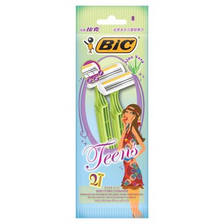 บิค ทีนส์ มีดโกน แบบ 3 ใบมีด 2 ด้าม มีดโกนสำหรับสตรี Bic Teens Triple-Blade Razor 2pcs ผลิตภัณฑ์โกนหนวด ผลิตภัณฑ์เพื่อสุ