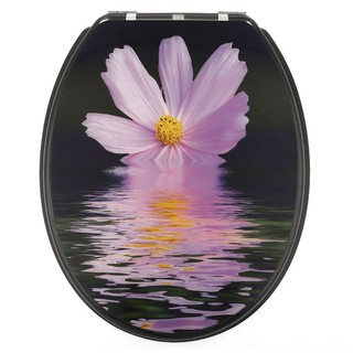 ฝารองนั่ง ฝารองนั่ง POLYRESIN MOYA 69302462-ดอกไม้ อะไหล่ห้องน้ำ ห้องน้ำ TOILET SEAT MOYA 69302462-FLOWER