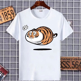 เสื้อยืดแขนสั้นลําลอง พิมพ์ลายเสือ Fujima Im Not Fat Tiger น่ารัก แฟชั่นคู่รัก สําหรับผู้ชาย และผู้หญิง 2022