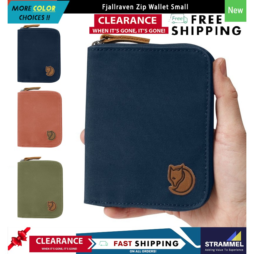 [เทียน 100% ] Fjallraven Bifold Zip Wallet (SMALL) สําหรับใช้ในทุกวัน Unisex