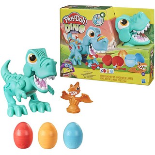 Play-Doh Dino Crew Crunchin T-Rex Toy Funny Dinosaur Sounds and 3 Eggs, 2.5 Ounces Each, Non-Toxic