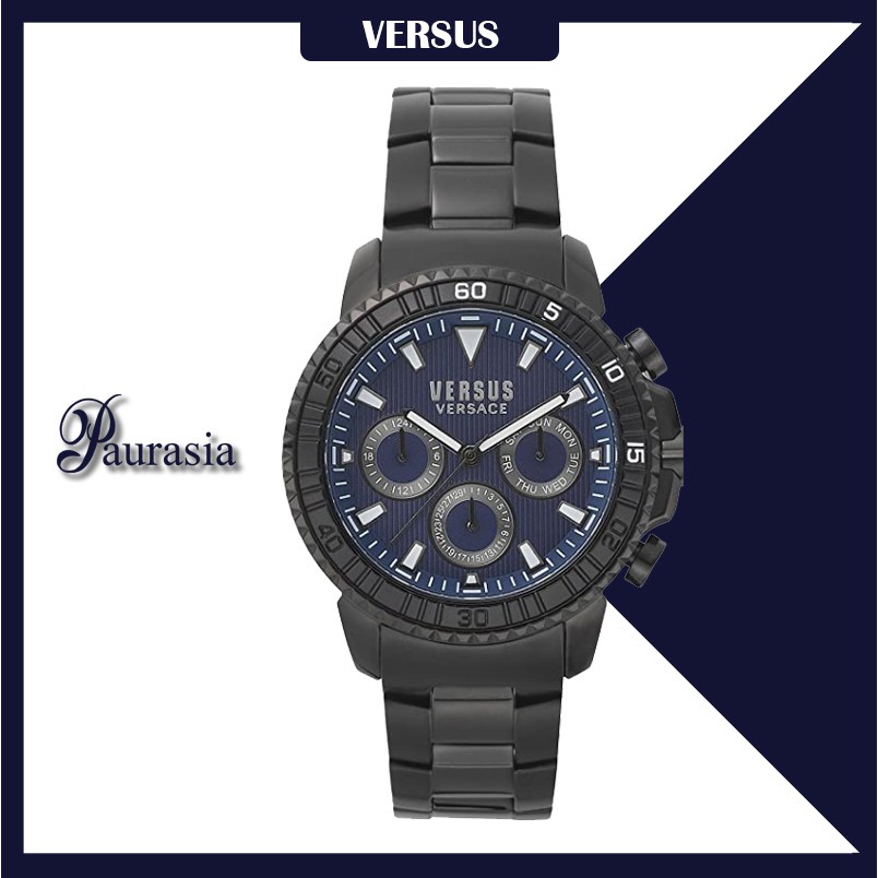 [ของแท้] Versus by Versace นาฬิกาข้อมือ ผู้ชาย รุ่น Versus S30090017 Aberdeen Blue Dial SS IPBLA Bra