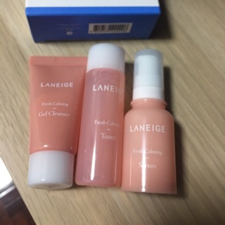 Laneige Fresh Calming Trial Kit (3 Items) เซ็ตผลิตภัณฑ์เพื่อการบำรุงในยามเช้า