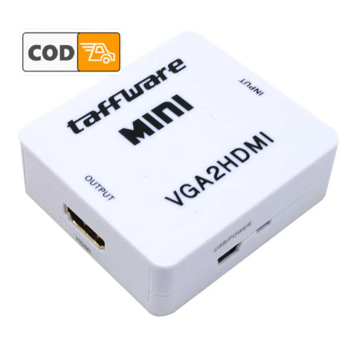 ตัวแปลง VGA เป็น HDMI ตัวแปลงสัญญาณอะนาล็อก VGA เป็นทีวีดิจิตอล HDMI และเสียงอะนาล็อก