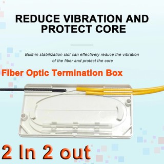 กล่องเก็บงาน Splices สาย Fiber Optic Termination Box Ftth Box 2 In 2 out Protection Box Fiber optic covered wire cable