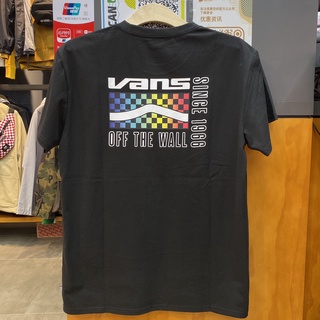 Vans Vans เสื้อยืดลําลอง แขนสั้น สีดํา และสีขาว สําหรับสตรี VN0A54KPBLK VN0A54KPWHTS-5XL