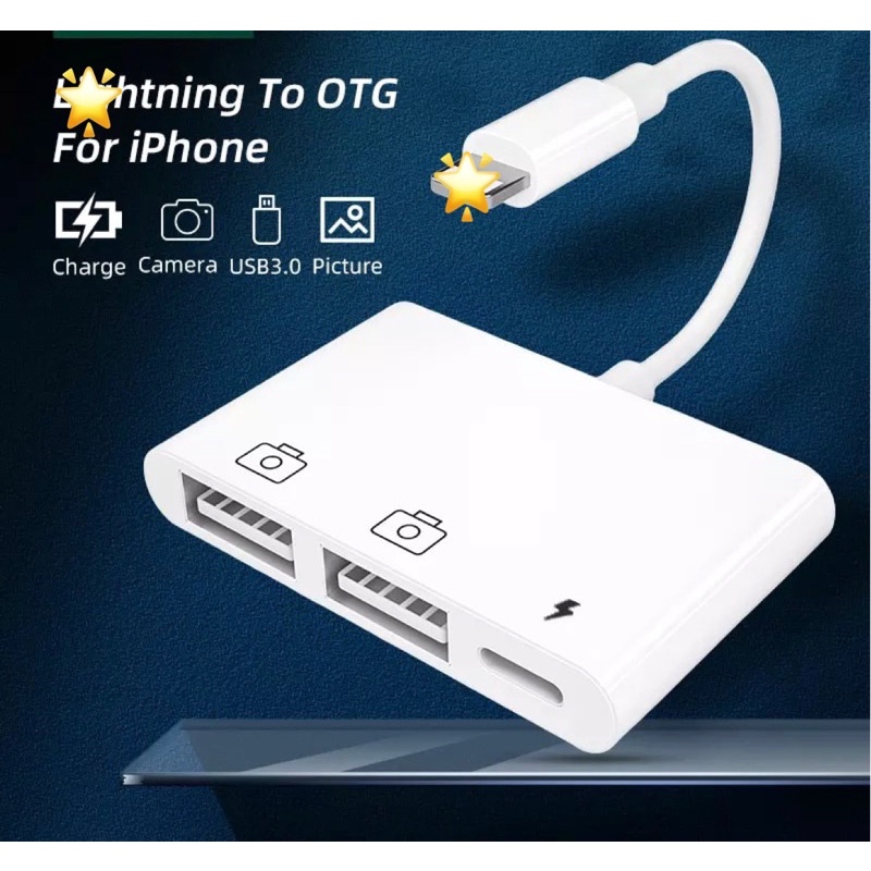 Lig-htning To USB 3อะแดปเตอร์กล้อง pad แฟลชไดรฟ์ USB 3.0ชาร์จพอร์ตสำหรับ ไอPhone 13/12 Mini/12 Pro/1