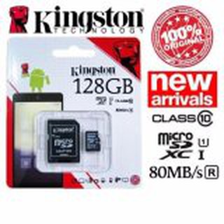 Memory Card Kingston Micro SD XC 128GB 80MB/s Class 10 (Black) (6) Write a review