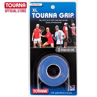 TOURNA GRIP กริปเทปพันด้ามแบบแห้ง Blue-3 XL grips on roll TG-1-XL กริปไม้เทนนิส กริปไม้แบดมินตัน