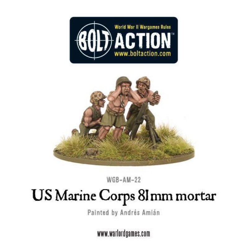 Bolt Action USMC 81 mm. Mortar (painted)